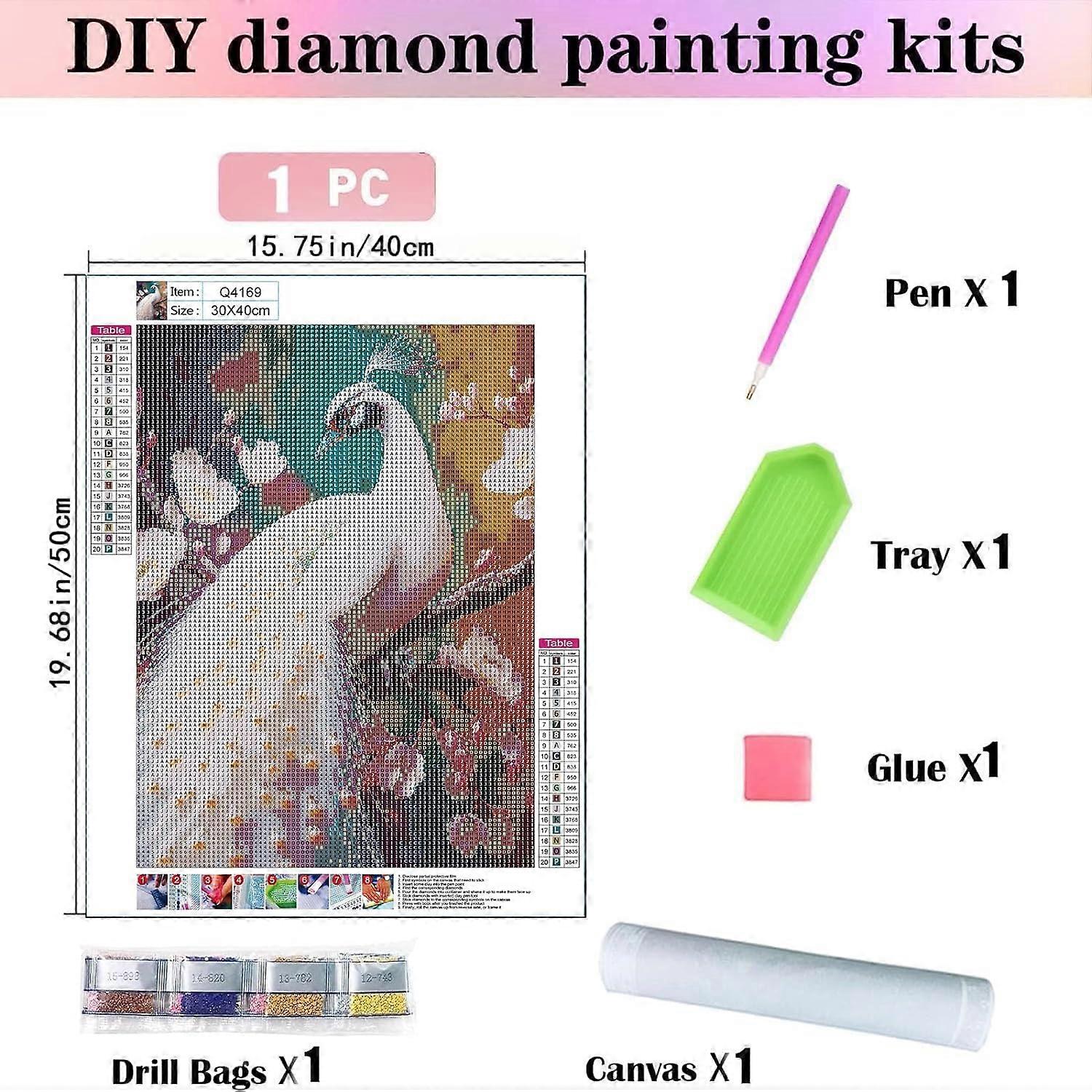 ROSTITCH Floral Cow Diamond Painting Kit For Adults - 12x16" Full Drill Round Diamond Art, DIY 5D Gem Craft - View #3