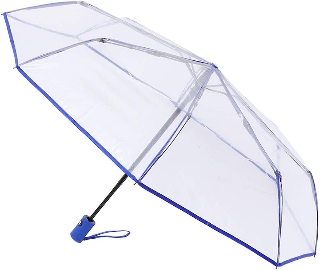 Folding Umbrella Automatic Transparent Umbrella Auto Open Foldable Umbrella Clear