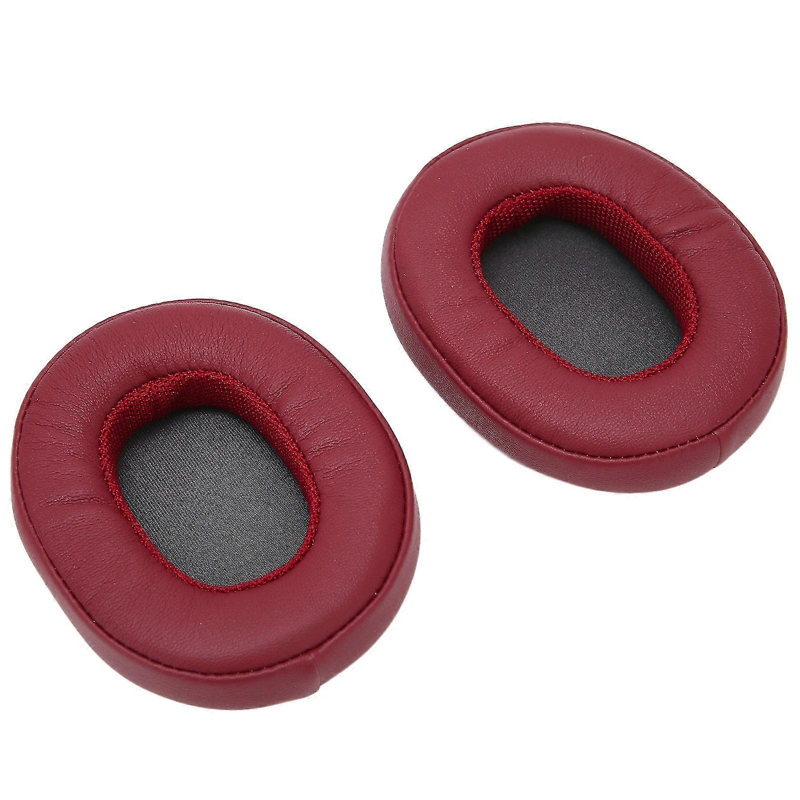وسادات أذن بديلة من جلد البروتين متوافقة مع Skullcandy Crusher 3.0 Wireless Hesh3 Ear Pads Repair Partsنبيذ أحمر