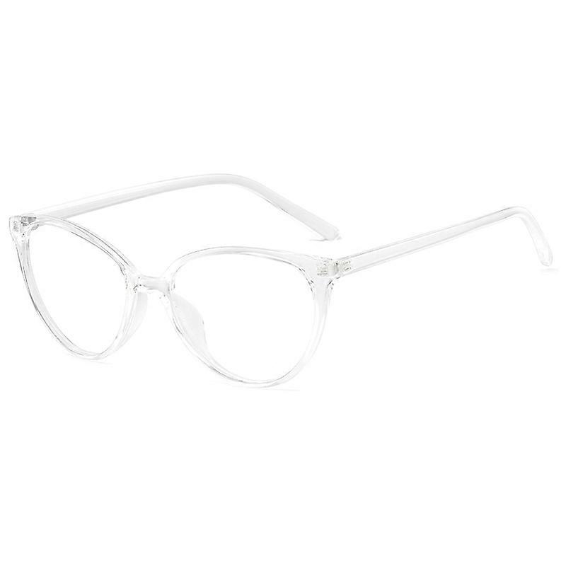 Trendy Reading Glasses Women Anti Blue Light Cat Eye Frame Spectacles Computer Decorative Eyeglasses Plain Eyewear Face Decor