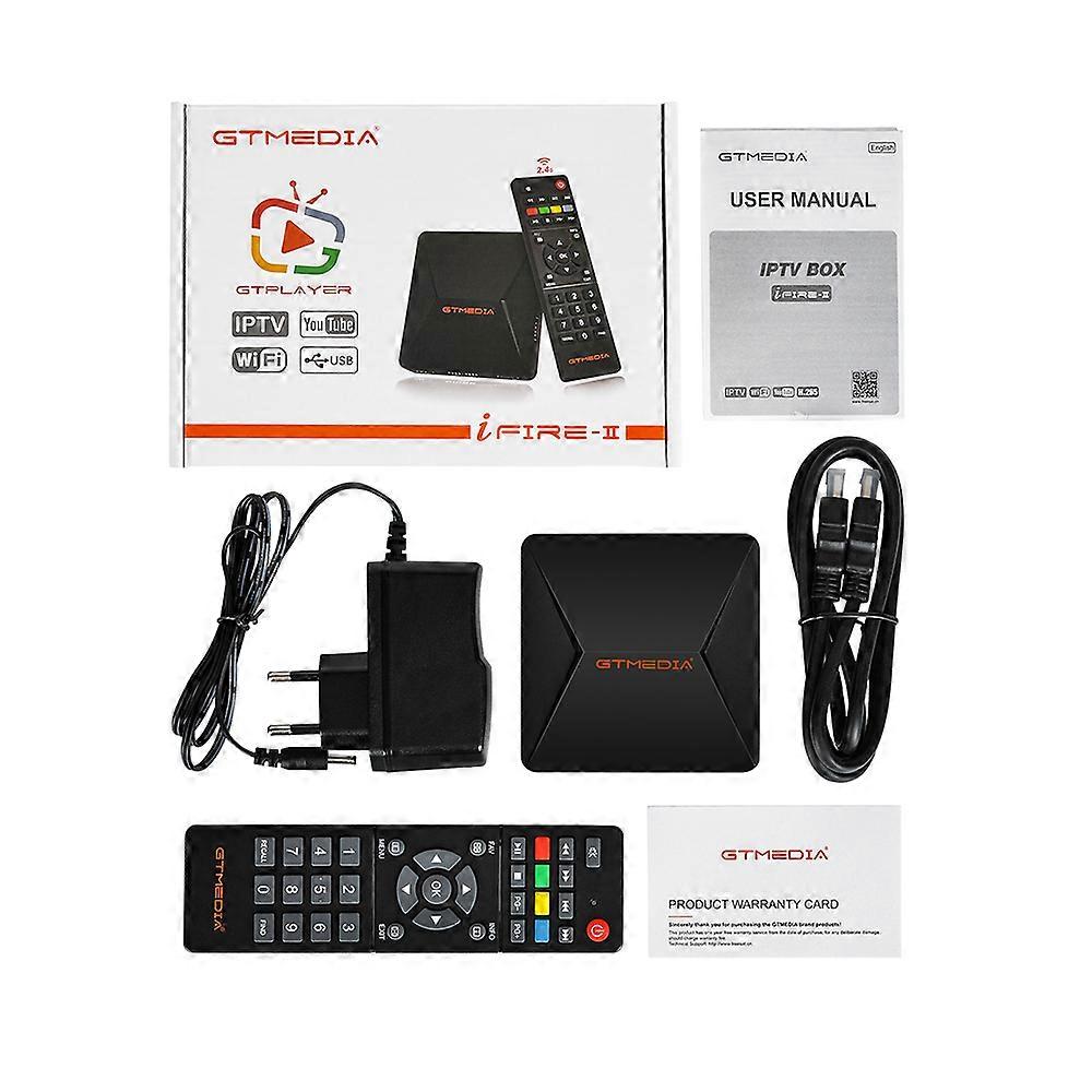 1PC GTmedia Smart TV Box 2021 IFIRE 2 Full HD 1080P, H.265 HEVC 10Bit/CPU 70MHz Dual/BT Remote Control/ Internet M3U Set Top Box
