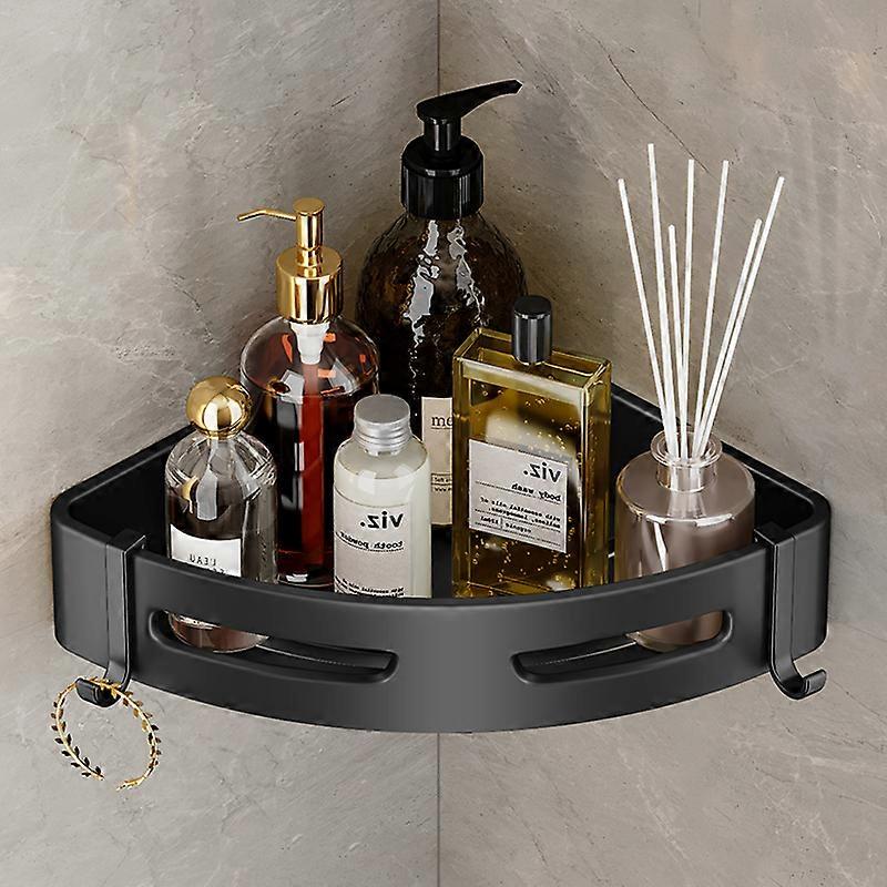 Bathroom Shelf Corner Space Aluminum Bathroom Triangle Basket Shower Room Storage Rack Wall Mounted
