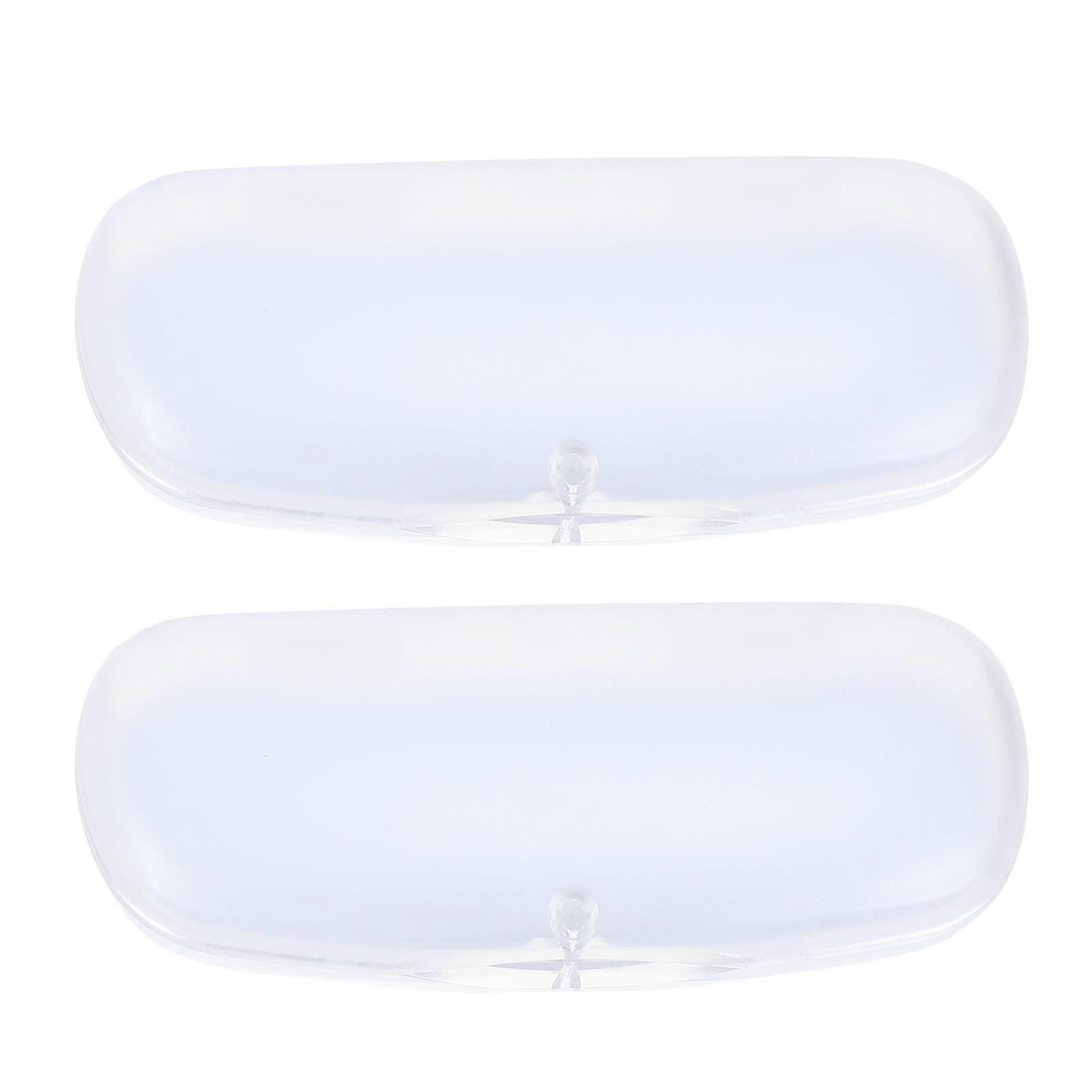 2Pcs Practical Glasses Storage Boxes Simple Eyeglasses Cases (Transparent)