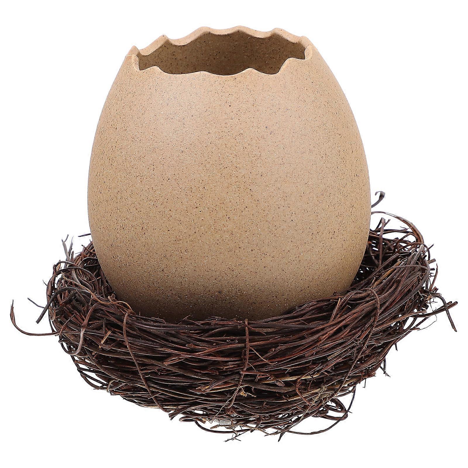 1 Set Creative Eggshell Planter Pretty Bird Egg Planter Practical Bird Egg Vase