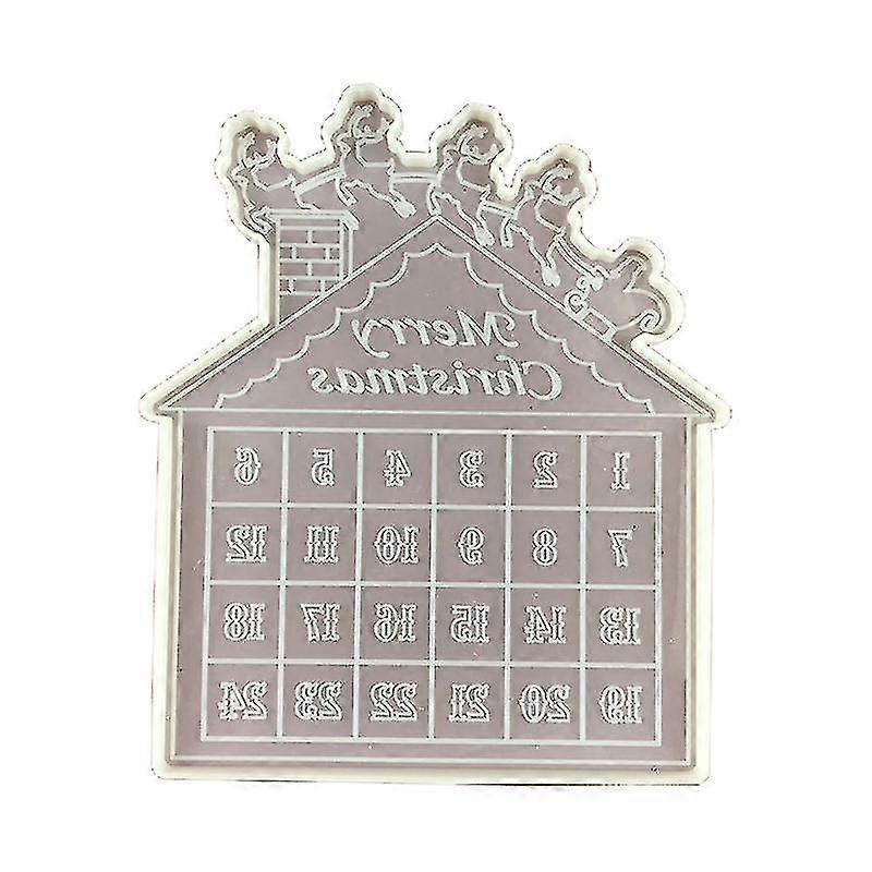 عيد الميلاد العد التنازلي التقويم الايبوكسي الراتنج العفن عيد الميلاد مجيء التقويم سيليكون العفن دي الحرف المنزلية الديكور أدوات الصب