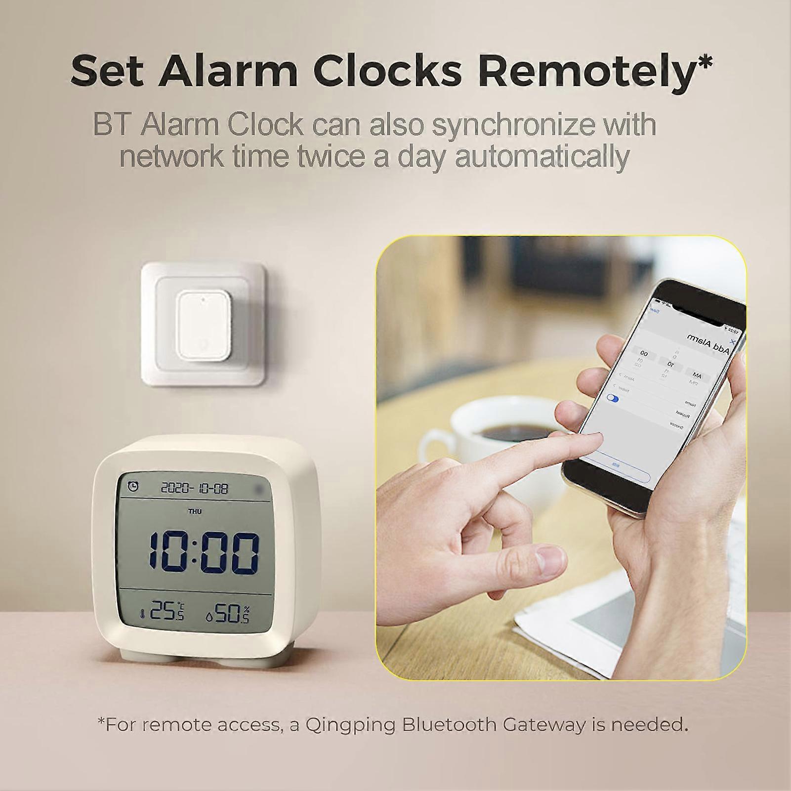 Sveglia digitale Smart BT APP Control Multifunzionale 5 in 1 con display di temperatura e umidità ideale per bambini e adolescenti