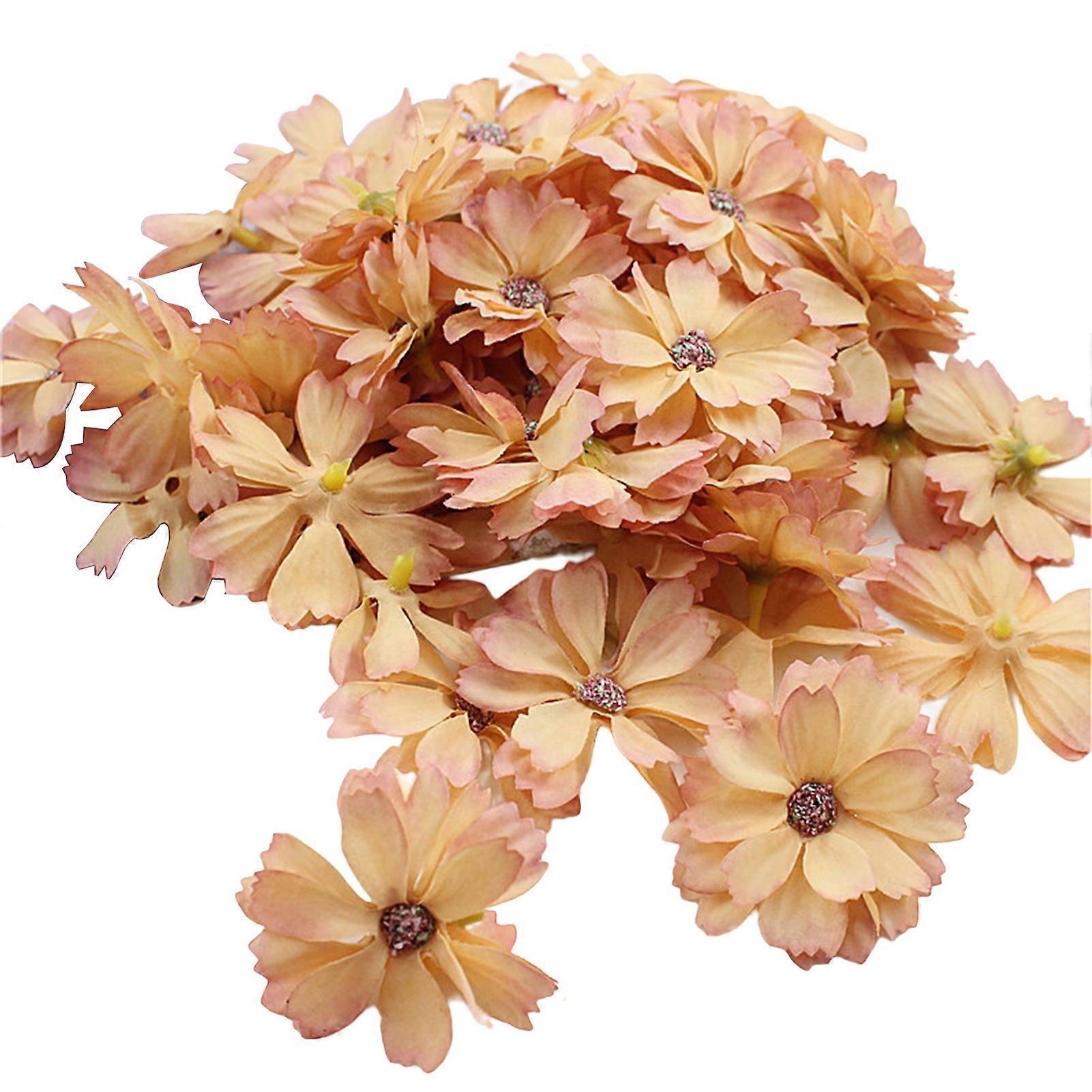 Qinhai 10Pcs Artificial Flower Realistic Wide Usage Vibrant Color Photography Prop Simulation Chrysanthemum Head Party Supplies