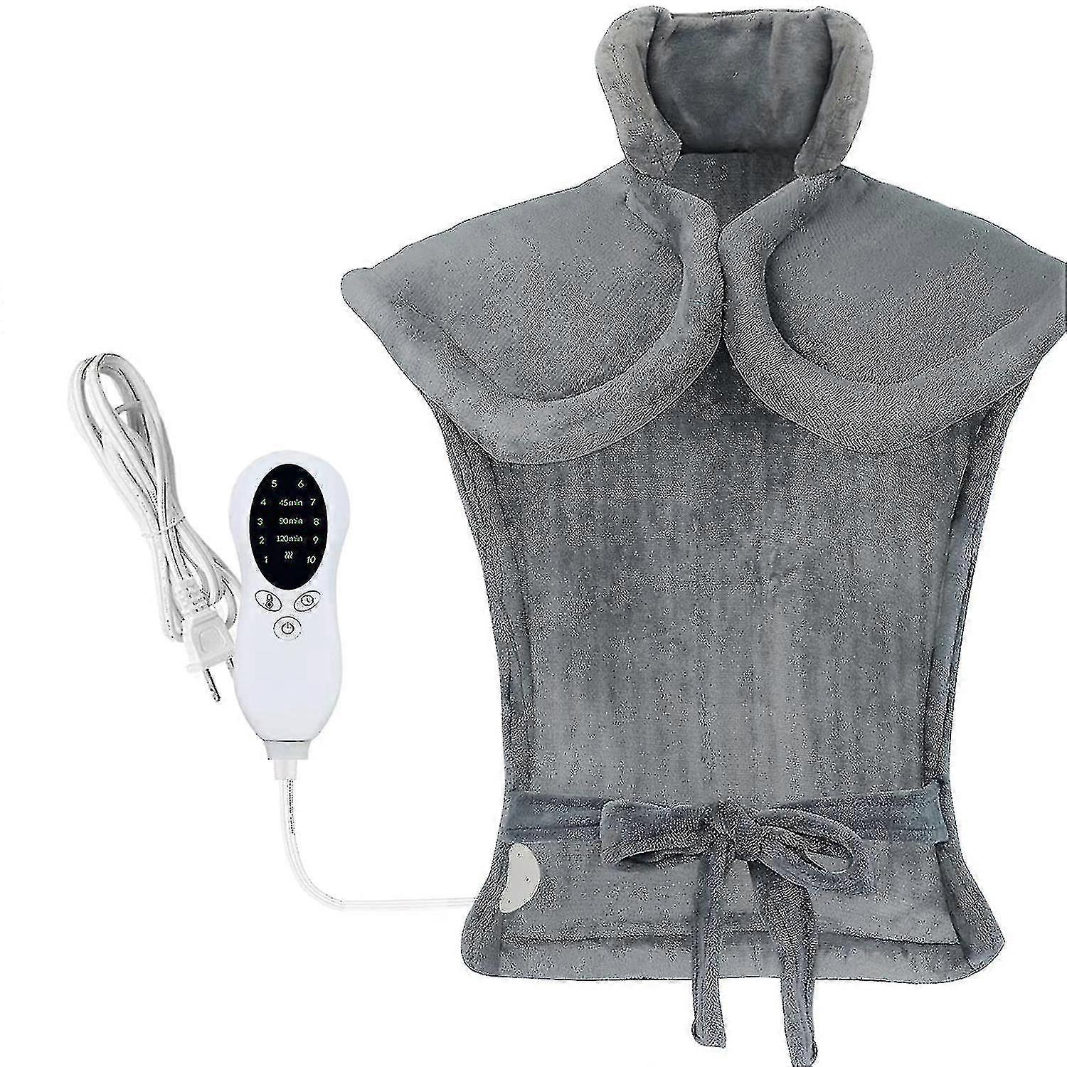 Perfect Electric Heating Pad For Back, Shoulders And Neck, 10 Temperature Levels, Fast Heating Technology, Automatic