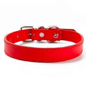 Soft Padded Round Puppy Collar, Handmade Genuine Leather Collar For Dog Small Large