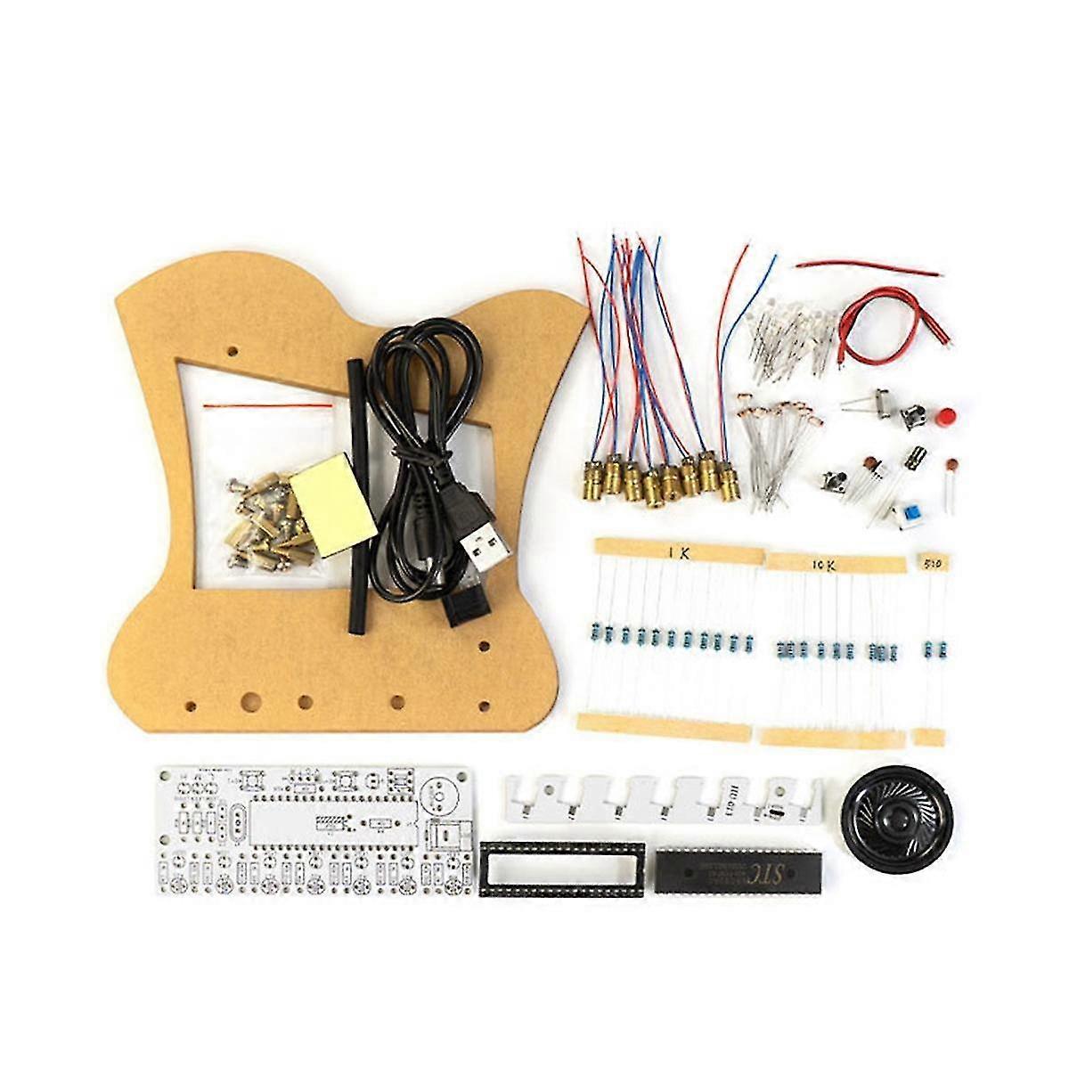 Soldering Practice Kit 7 String Lyre Harp, Electronic Harp Instruments Soldering Projects, Diy Sold