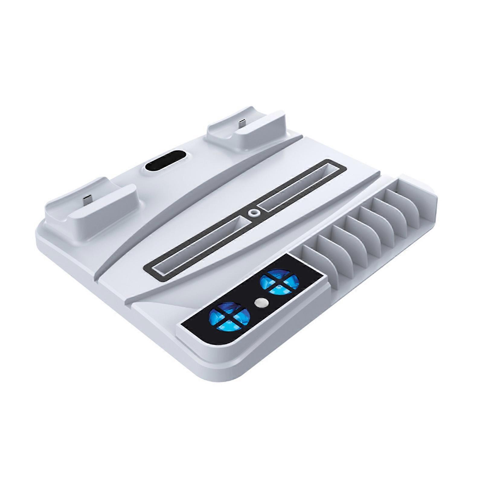 For PS5 DE/UHD Host Multifunctional Cooling Fan Base Cooling Dual Controller