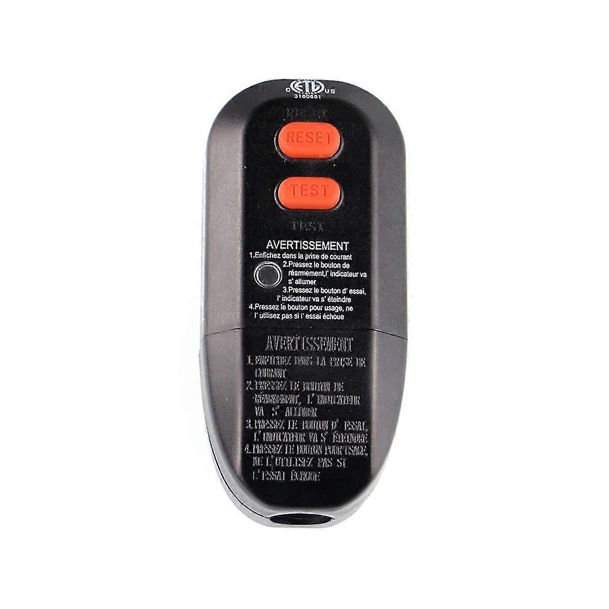 1pcs Gfci Plug Replacement,replacement Plug 2- 15amp 2-wires Ground Fault Circuit Interrupter Safety Plug Us Plug