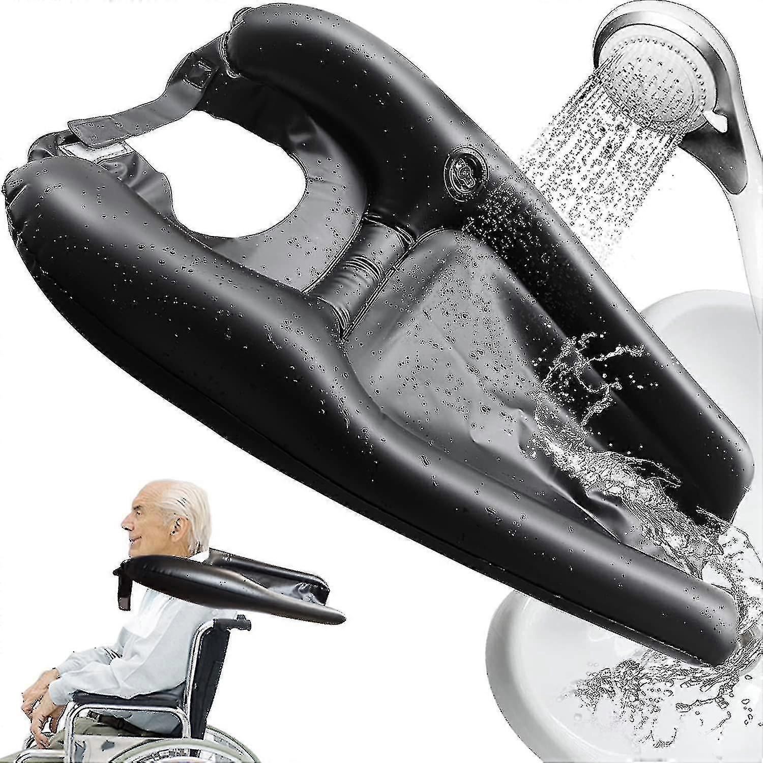 Draagbare Shampoo Bowl Wastafel Haar Wasbak Gehandicapt Bedlegerig Senioren-kleurblack