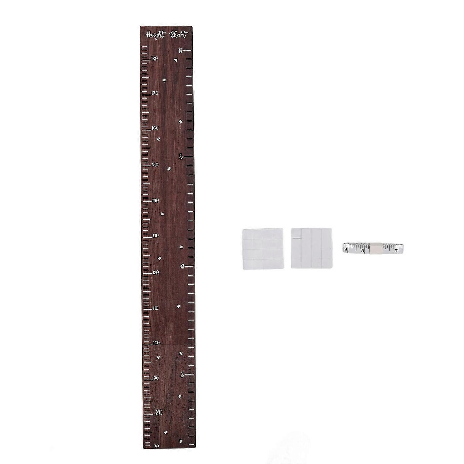 Wooden Ruler Growth Chart Wood Height Chart Easy Installation Height Measurement Ruler for Kids Todd
