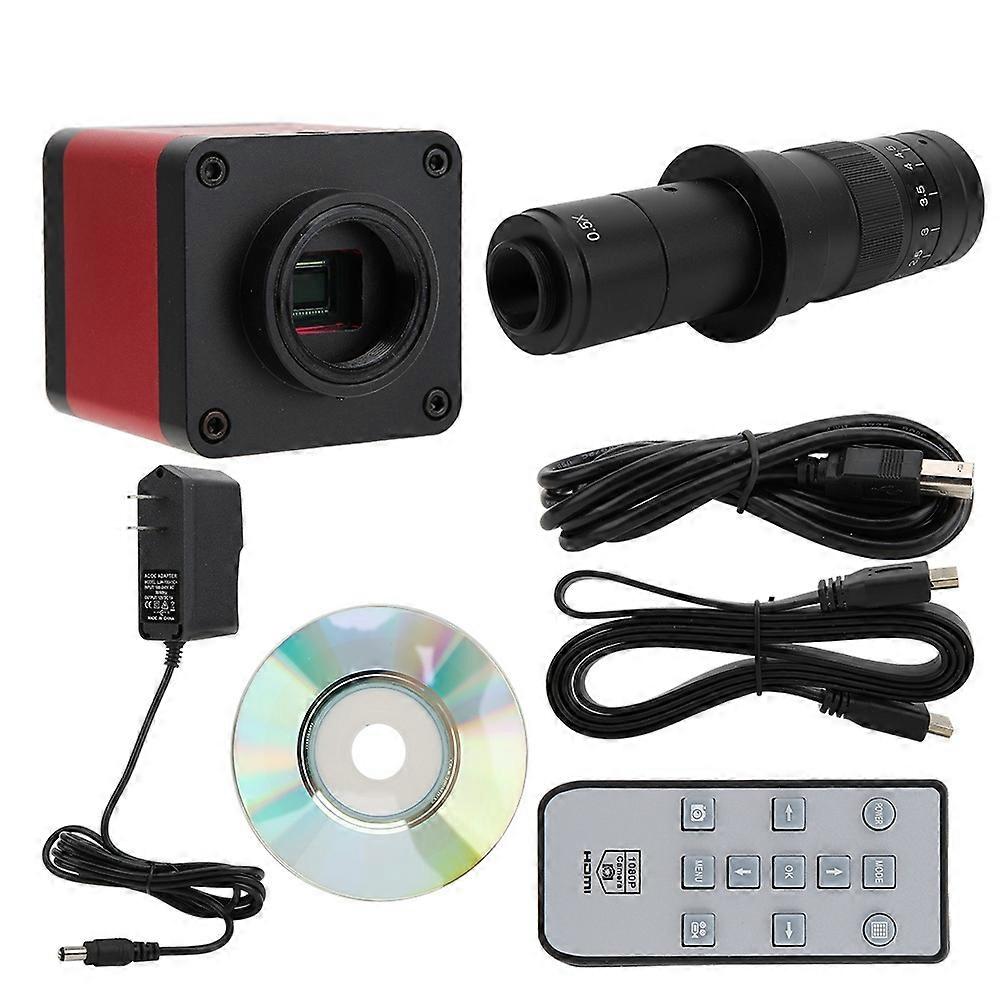 48MP USB Dual Output High Definition Industrial Microscope Camera with 180X Lens InstrumentUS Plug 1