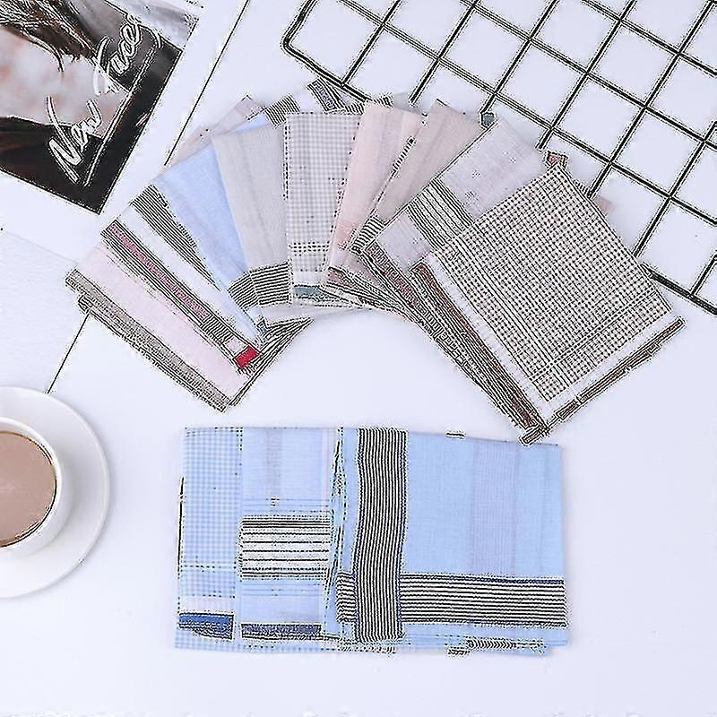 12xメンズハンカチメンズハンカチ生地100%サイズ38 * 38 cm