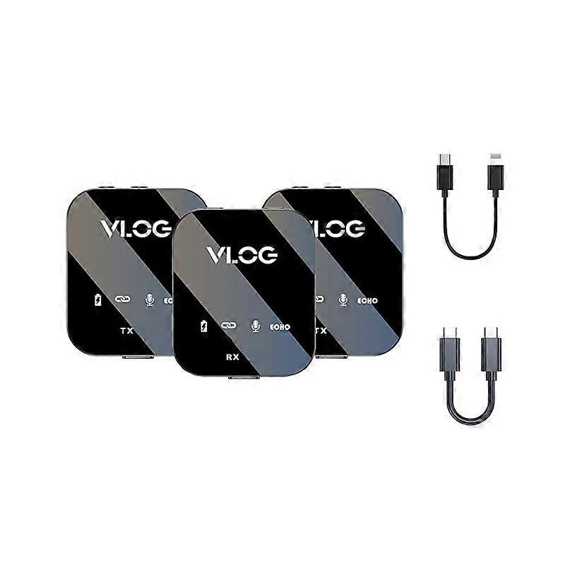 Microfono wireless M18 con clip per collare, apparecchiatura di registrazione, stile: 1 in 2 tipo C + 8 pin