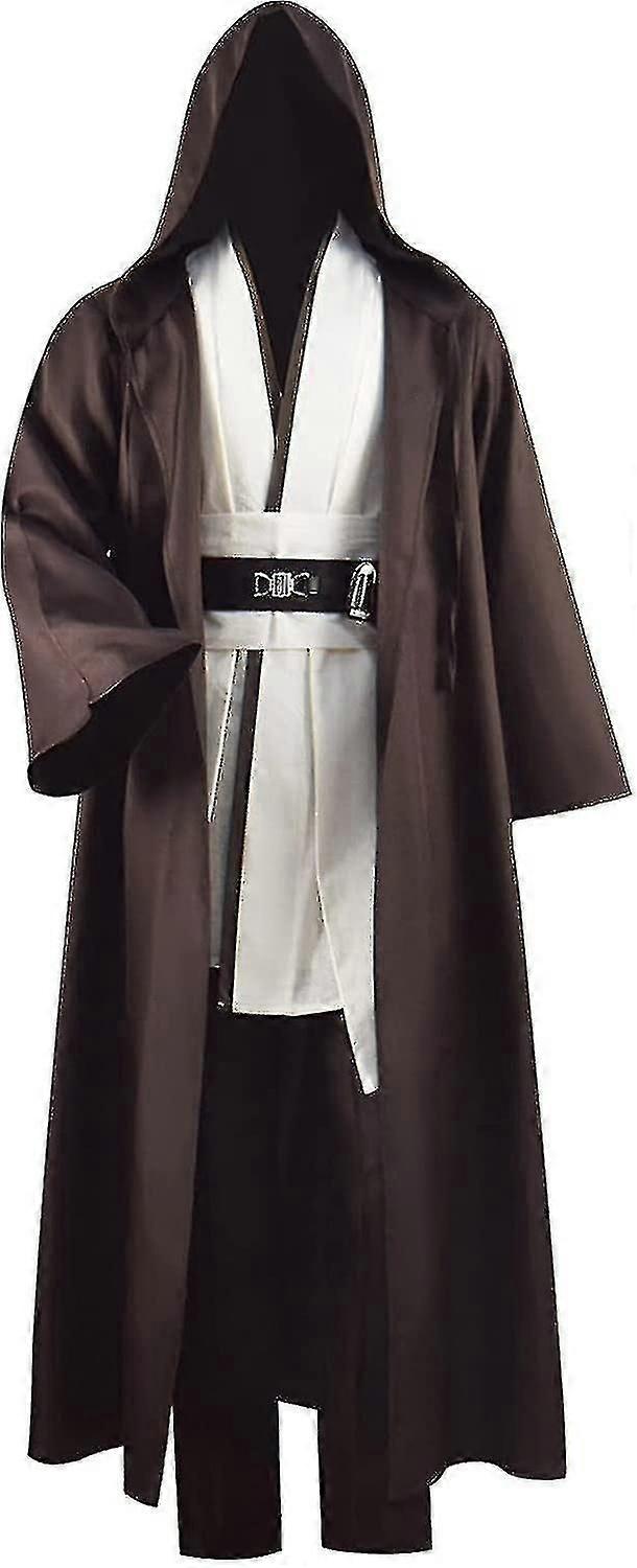 Yetişkin Tunik Kostümü Jedi Kıyafeti Skywalker Cadılar Bayramı Cosplay Kostümü Kapüşonlu Cüppe Pelerin Tam Set Üniforma Üç Versiyon