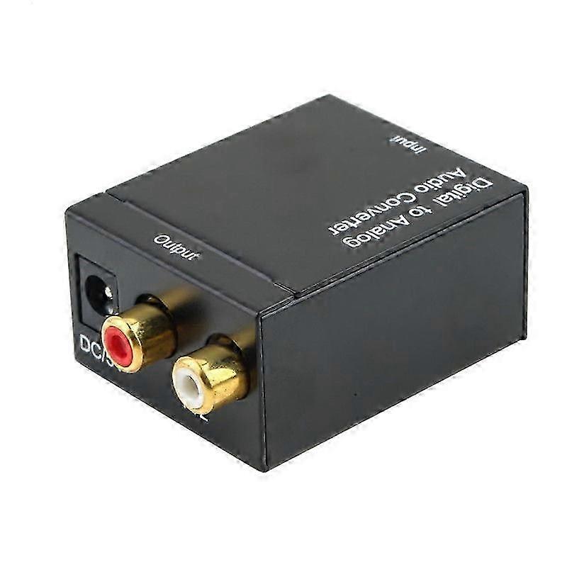 Digitaler optischer Toslink SPDIF Koax-zu-Analog-Audio-Konverter-Adapter mit Glasfaserkabel