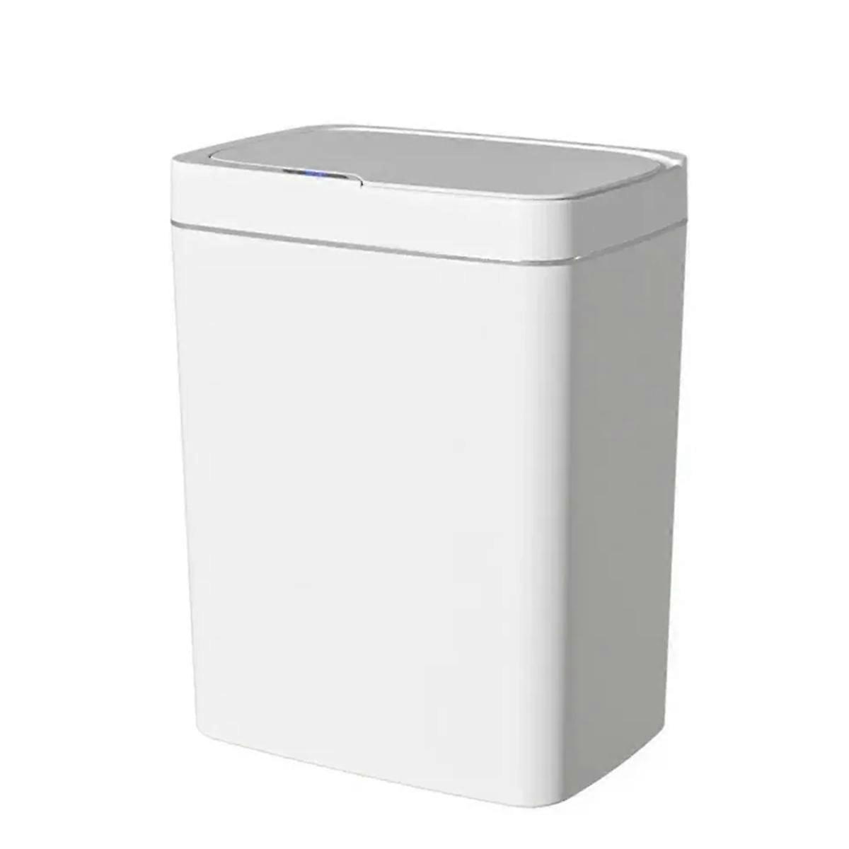 Intelligent Bathroom Trash Can Electronic Trash Can White Narrow Intelligent Sensing Dustbin Smart