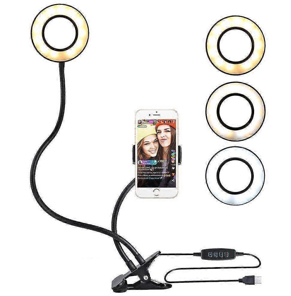 Selfie Ring Light with Cell Phone Holder 8 Inch