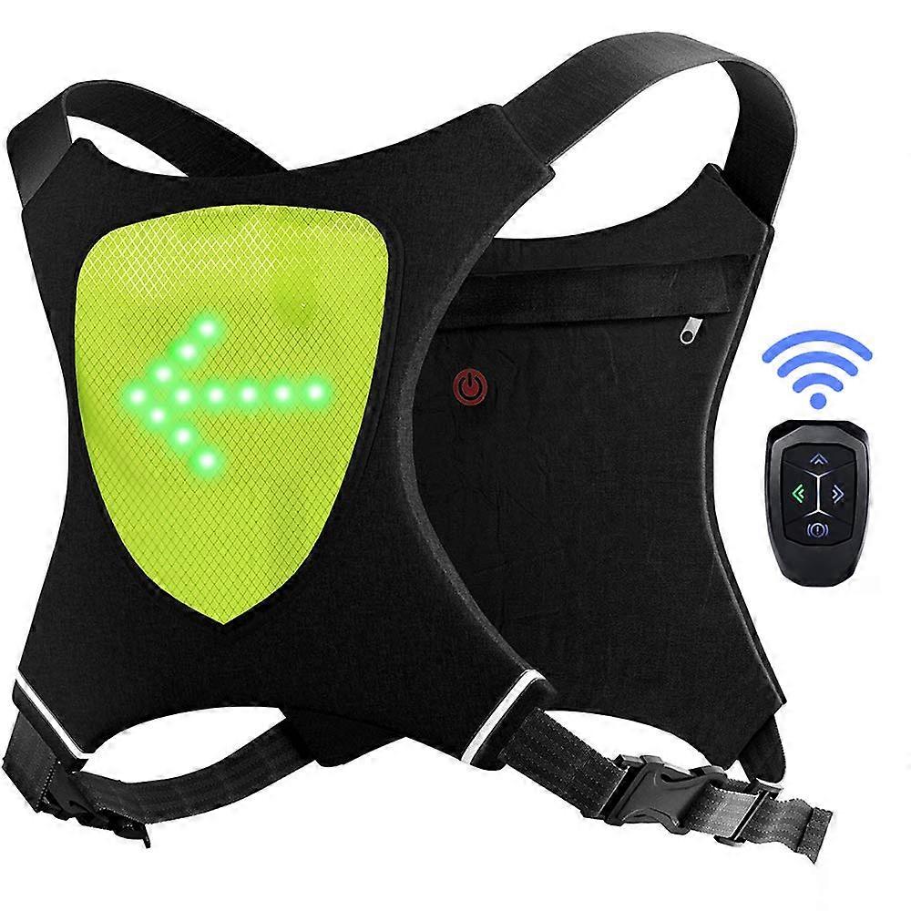Cordless Rechargeable LED Flashing Vest for Bikes and Scooters - Adjustable Size, Lightweight, Waterproof Safety Gear