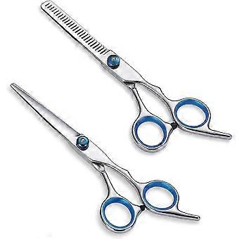 Hair Cutting Scissors Shears 2 Pieces, Professional Hair Thinning Scissors Cutting Teeth Shears