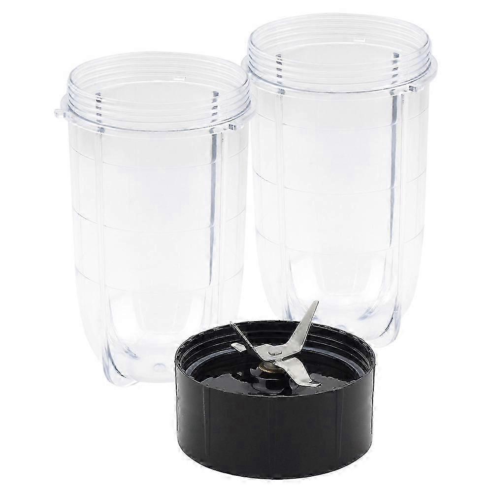 Replacement Cross Blade + 2Pcs 16Oz Cup Set compatible with Magic Bullet, Replacement Parts Compatible with 250