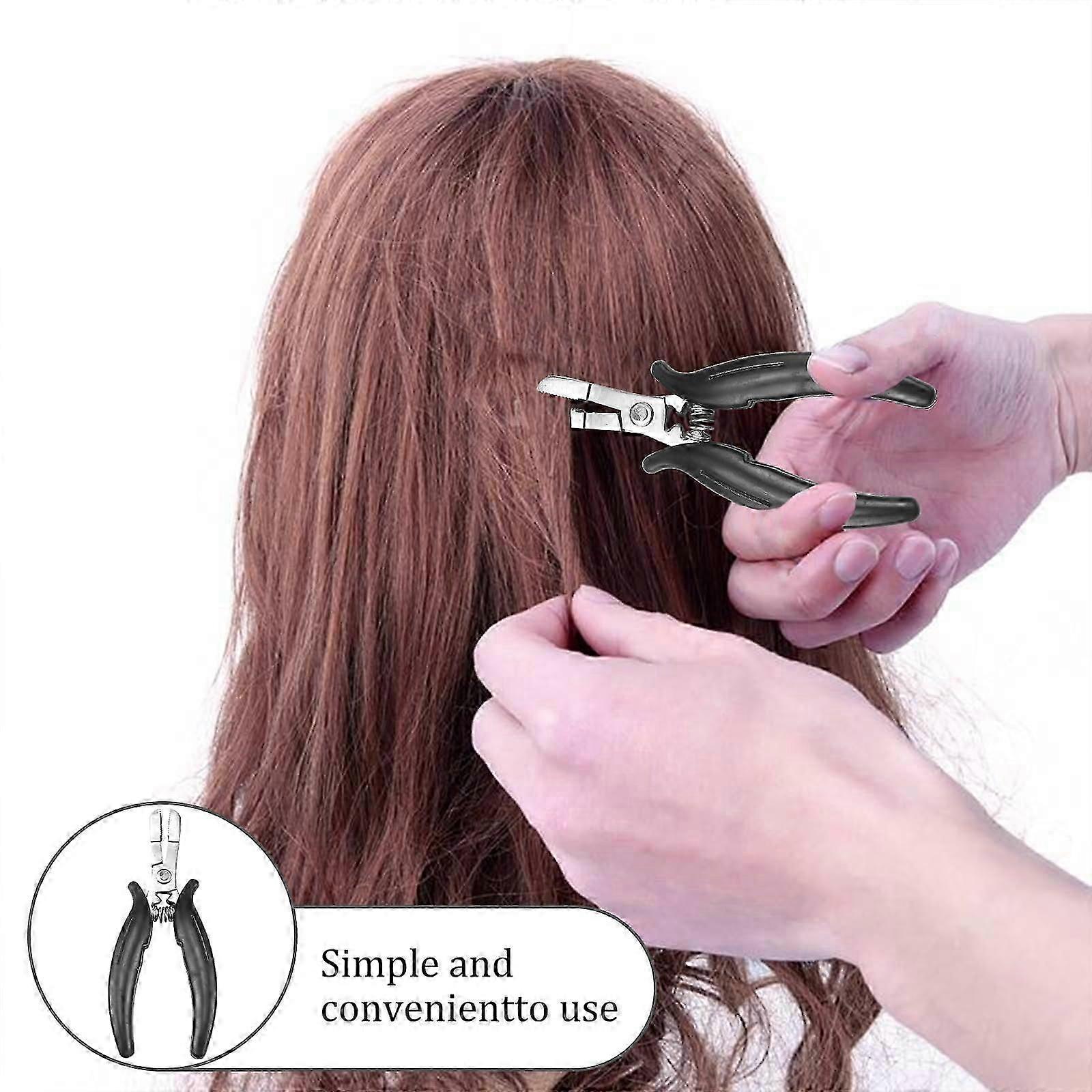 Alicate de extensão Alicate de colagem para remoção Alicate de colagem de vedação para remover ligações de queratina configuradas junto com removedor de fita adesiva