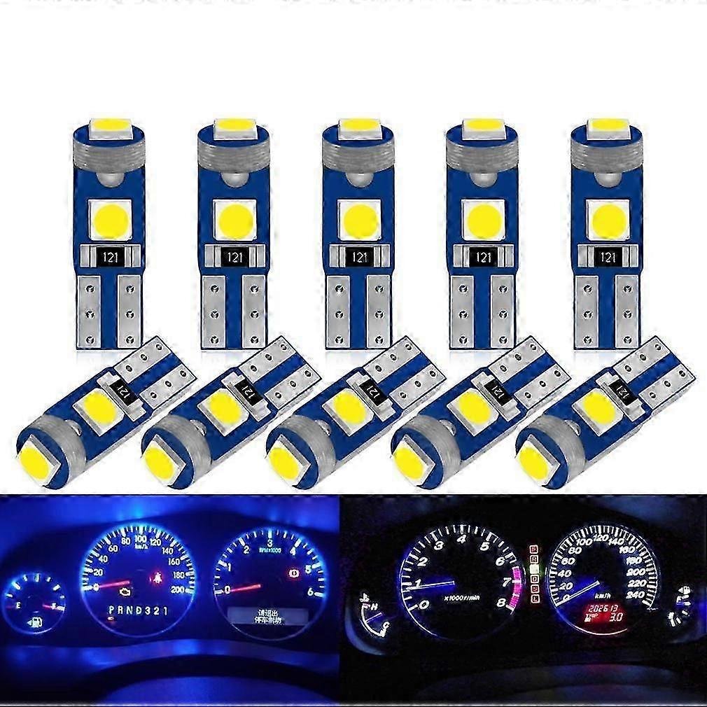 10Pcs/4/2 T5 Led Bulb W3W W1.2W Led Canbus Car Interior Lights Dashboard Warming Indicator Wedge Auto Instrument Lamp 12V