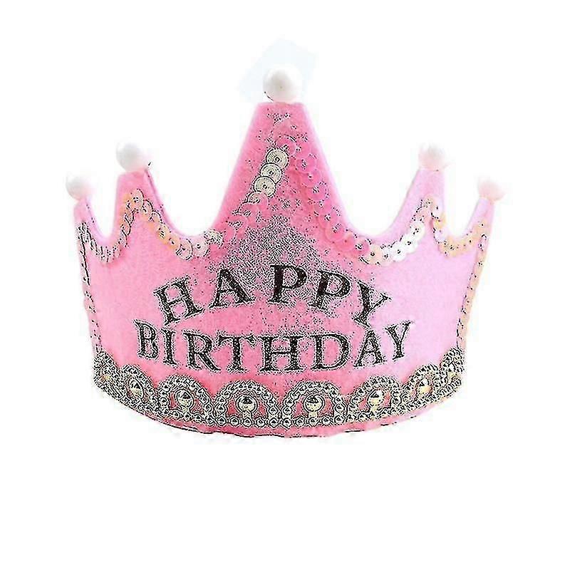 Two-layered, Crown Shape Hat With Led Light Bithday Celebration