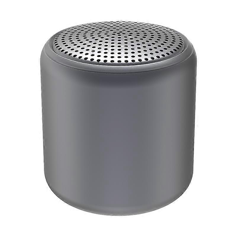 Mini Portable TWS Bluetooth Wireless Stereo Sound Macaroon Round Speaker-Titanium Grey
