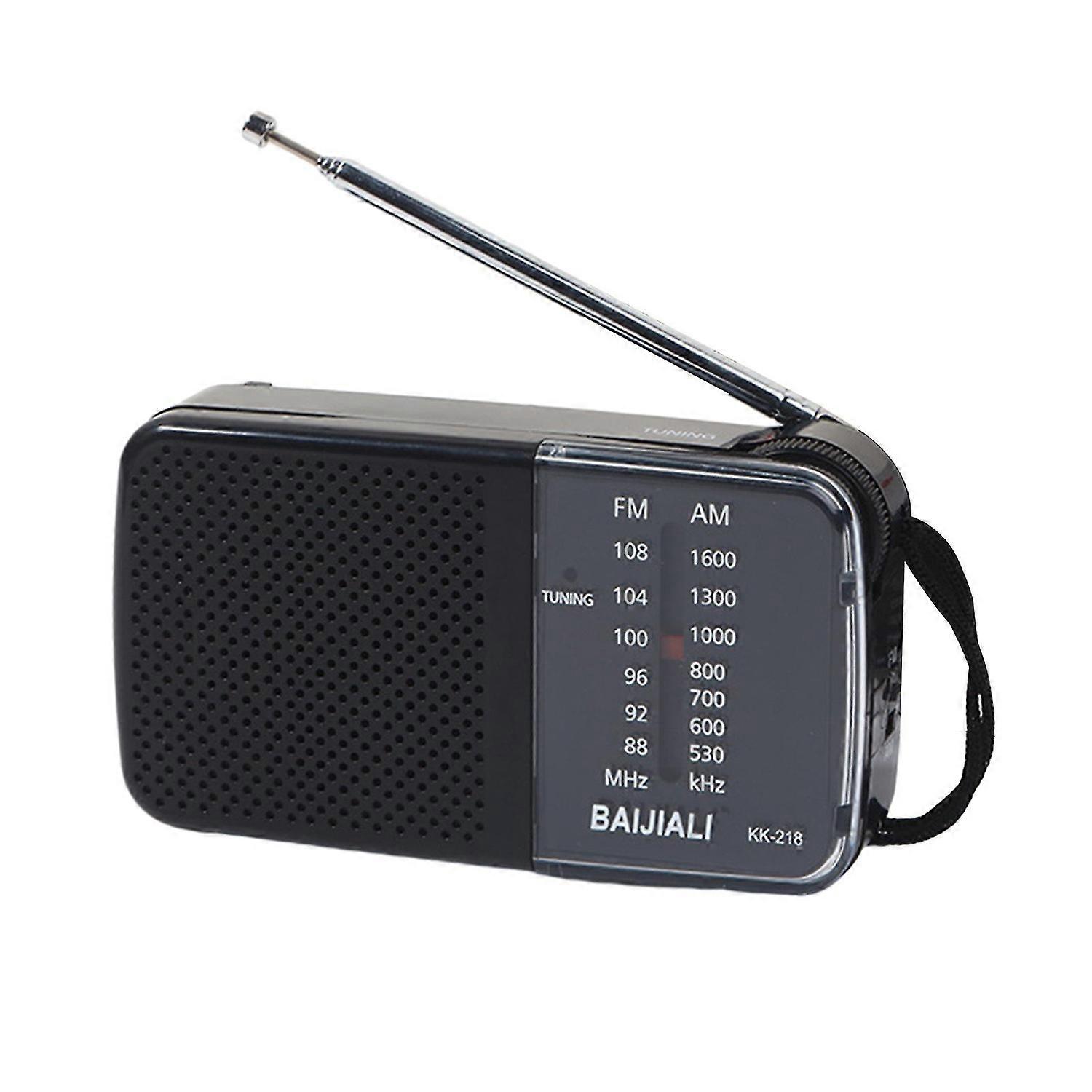 Mini Portable Radio AM FM Dual Band HiFi Stereo Sound Low Distortion Multifunctional Locking Switch 