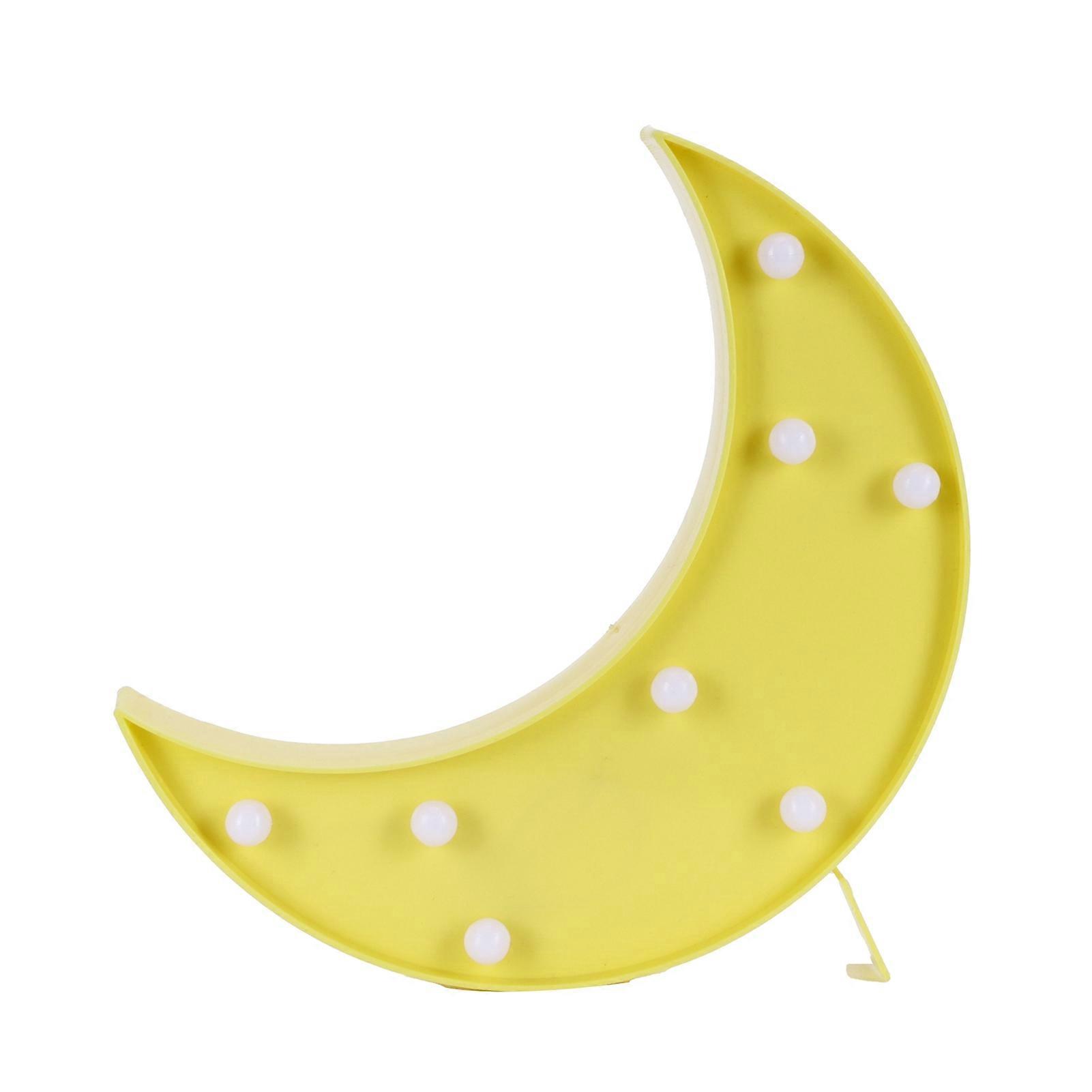 Moon Shape Night Light Decorative Lamp for Home and Party, Soft White LED, 3D Design, Battery Operated, Modern Style