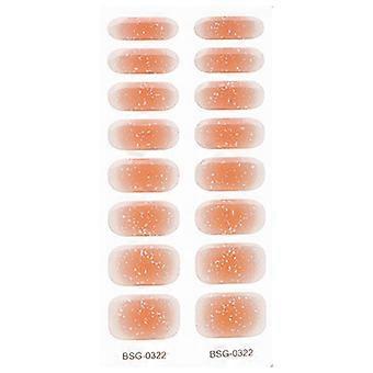 1 Blatt halbgehärtete Gel-Nagellackstreifen, Gel-Nagel-Vollverklebung, Gel-Nagelsticker, UV-/LED-Lampe erforderlich, Nagelverklebung, mehrfarbig