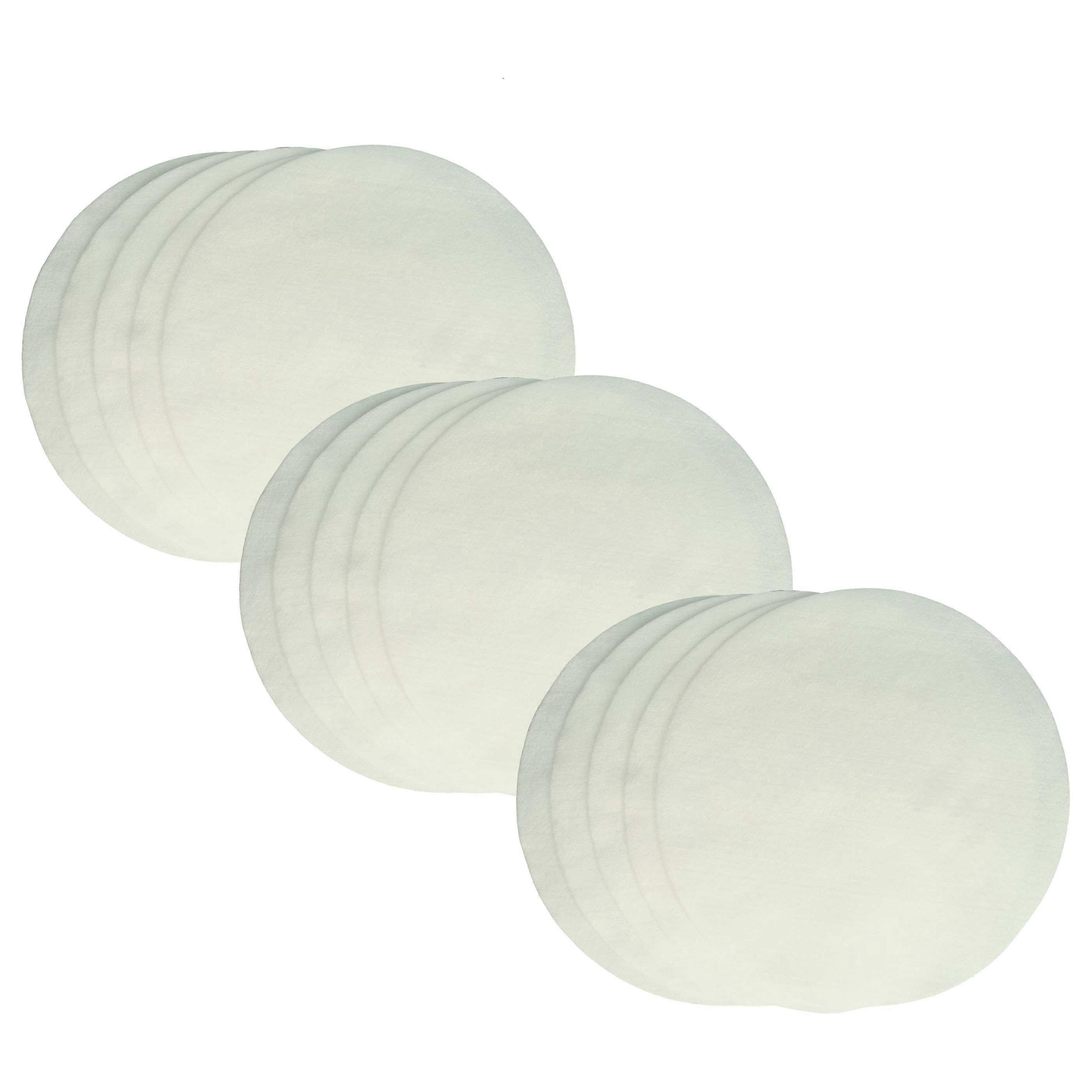vhbw 15x Feinfilter kompatibel mit Nilfisk-Alto UZ 964, VP 930 HEPA EU S2, VP 930 HEPA Basic EU Staubsauger - Vliesfilter Weiß, Rund