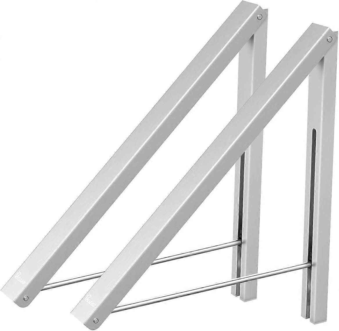 Compact Wall Mounted Retractable Clothes Hanger, Foldable Design for Guest Rooms Dorms Laundromats Offices, Increases Hanging Space with Sturdy And