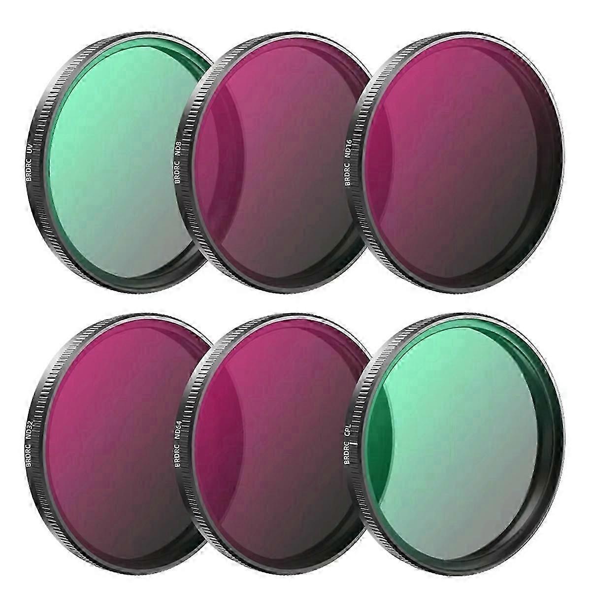 Lens Filter Kit for Action 5 Pro/4/3 Camera Lens Filter Kit CPL UV ND8 ND16 ND32 ND64 Optical Glass Accessories