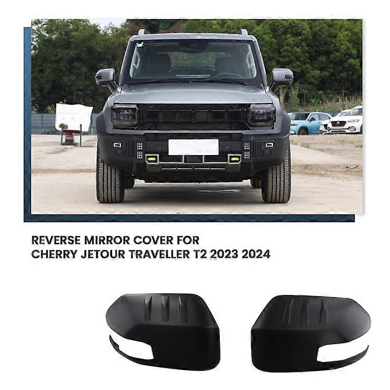 Matte Black Car Exterior Reverse Mirror Shell Sticker for