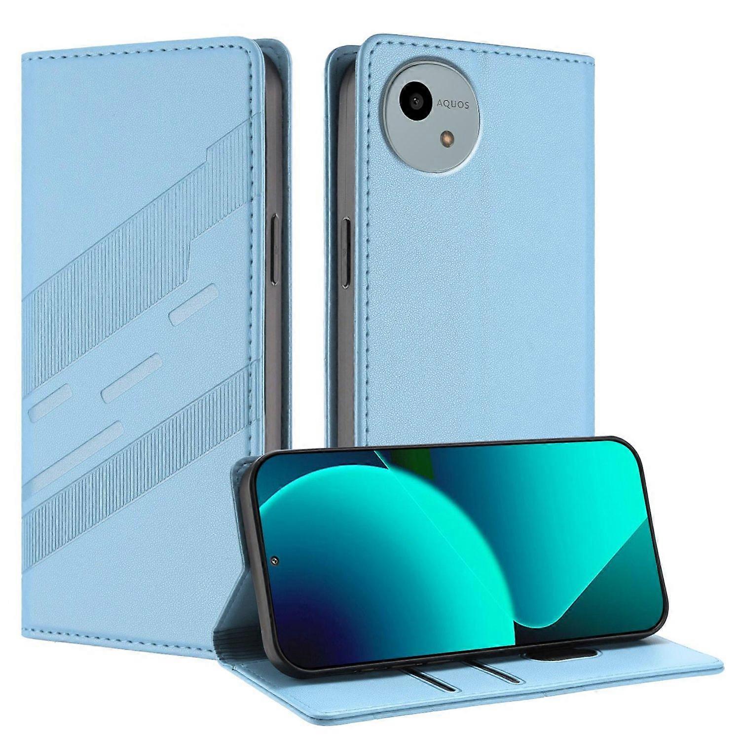 Embossed Wallet PU Case For Sharp Aquos Wish 4