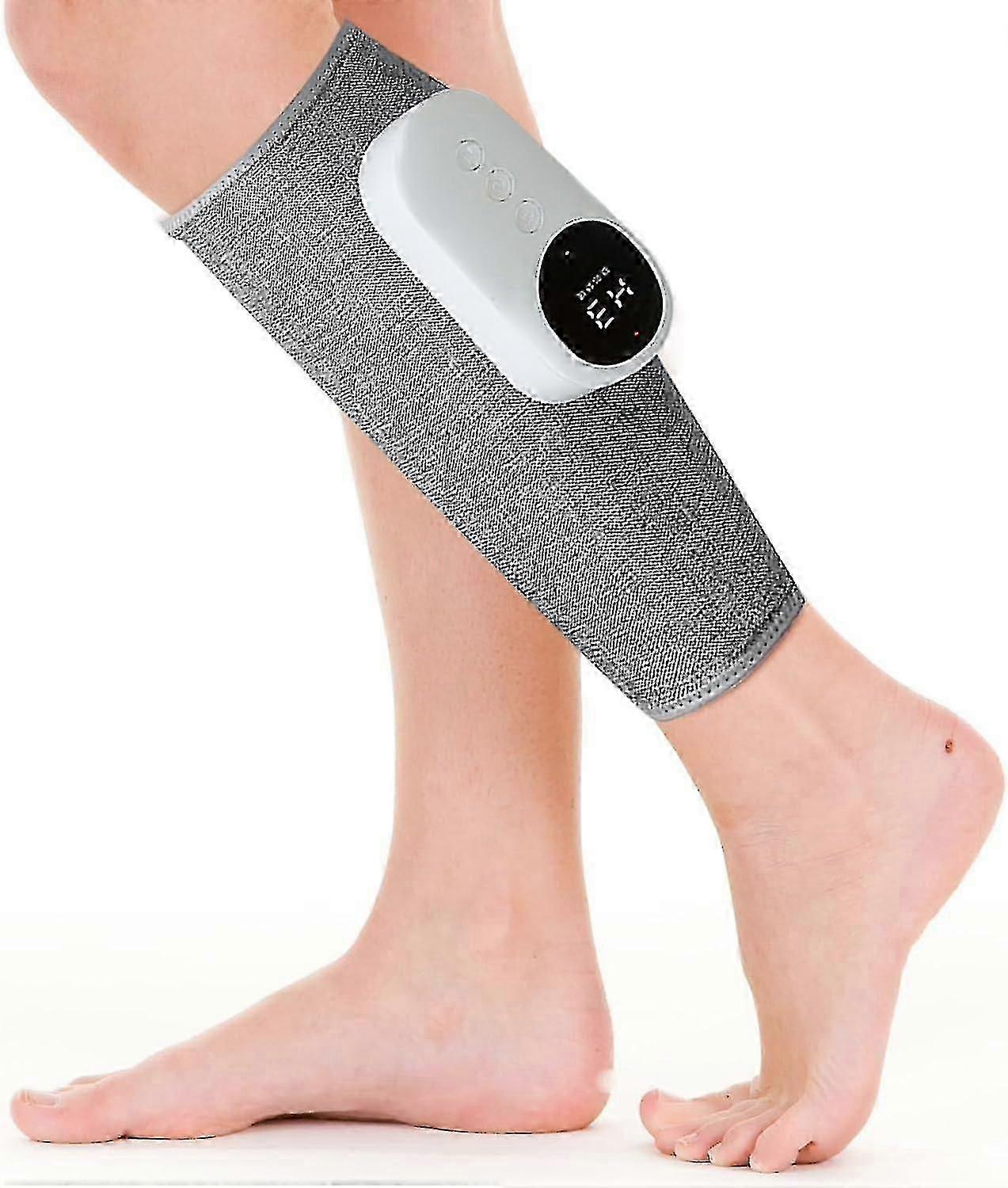 Leg Massager, Air Compression Calf Wraps Massager For Circulation&swelling Pain Relief, Wireless Calf Massager With Heat&3