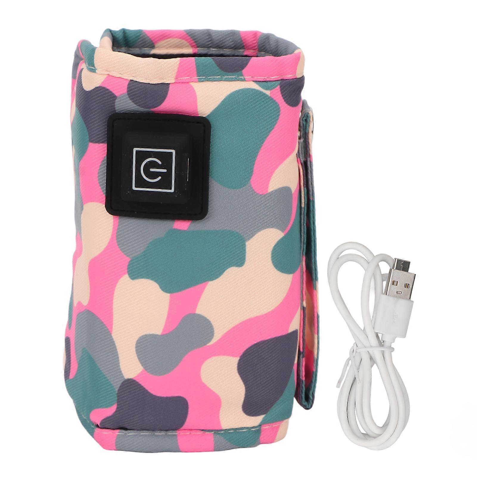 USB Baby Bottle Three Levels Temperature Adjustment Hook and Loop Design Portable Bottle Warmer