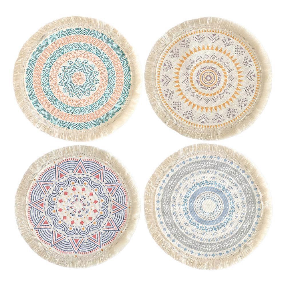 Tischset, Baumwoll-Leinen-Stoff, Mandala-Muster