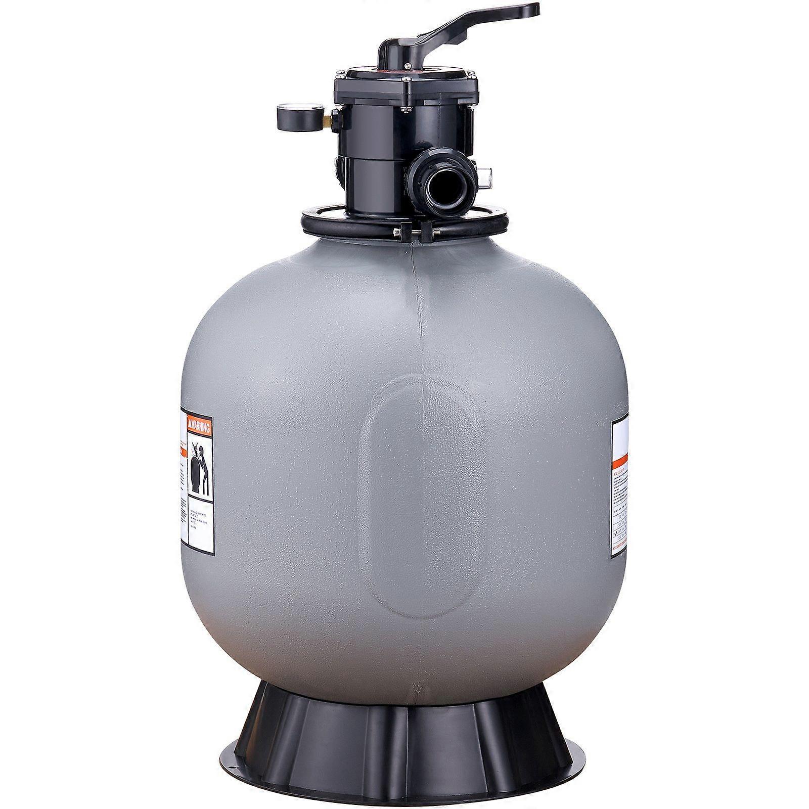 Sand Filter, 22-inch, Up to 55 GPM Flow Rate, Above Inground Swimming Pool Sand Filter System with 7-Way Multi-Port Valve