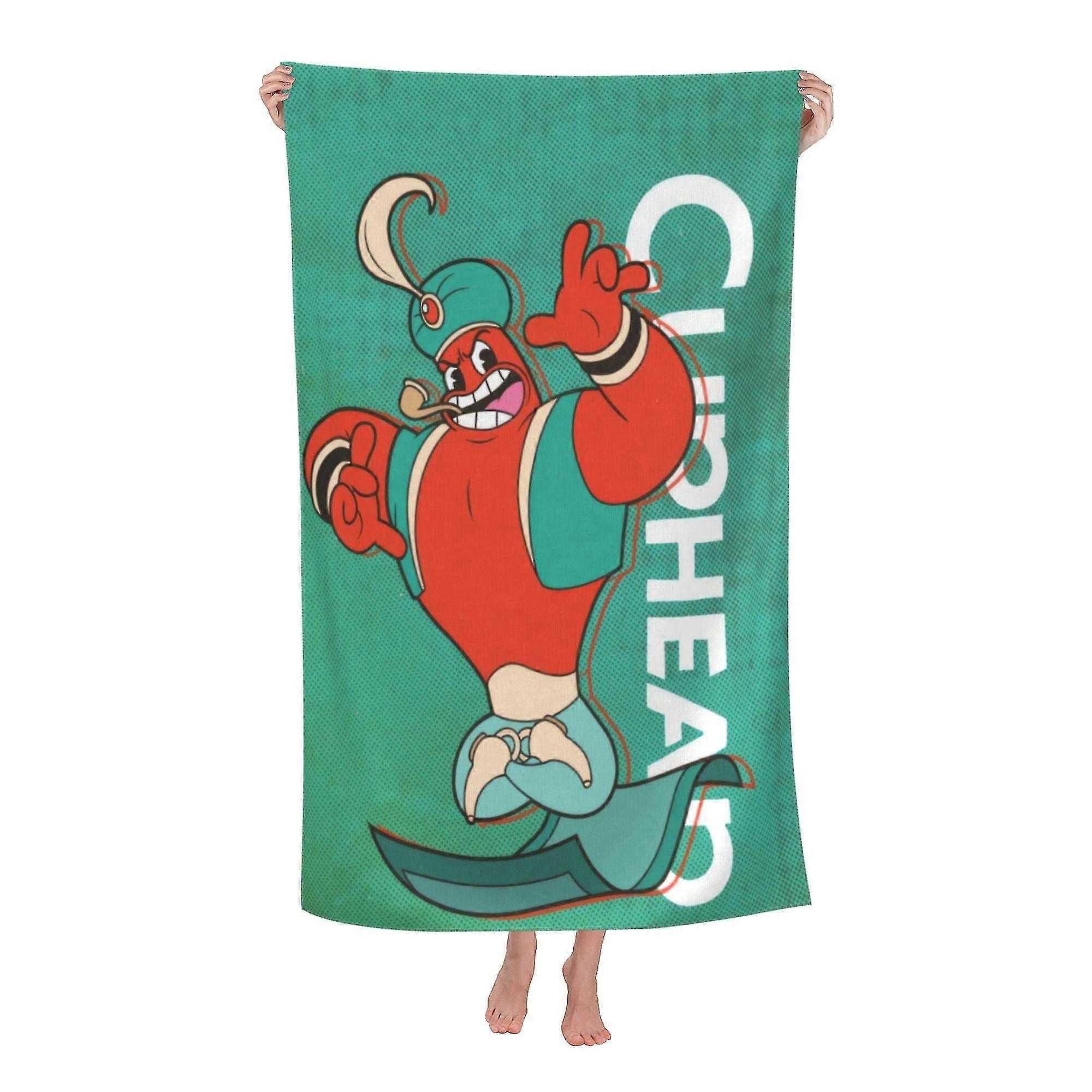 Cuphead Beach Towel, Large Microfiber Bath Towel #se2k