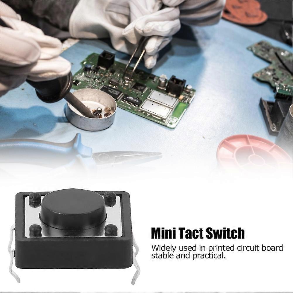 100pcs Momentary Tactile Push Button Switch Mini Micro Tact Switch Accessory 12 X 12 X 5mm
