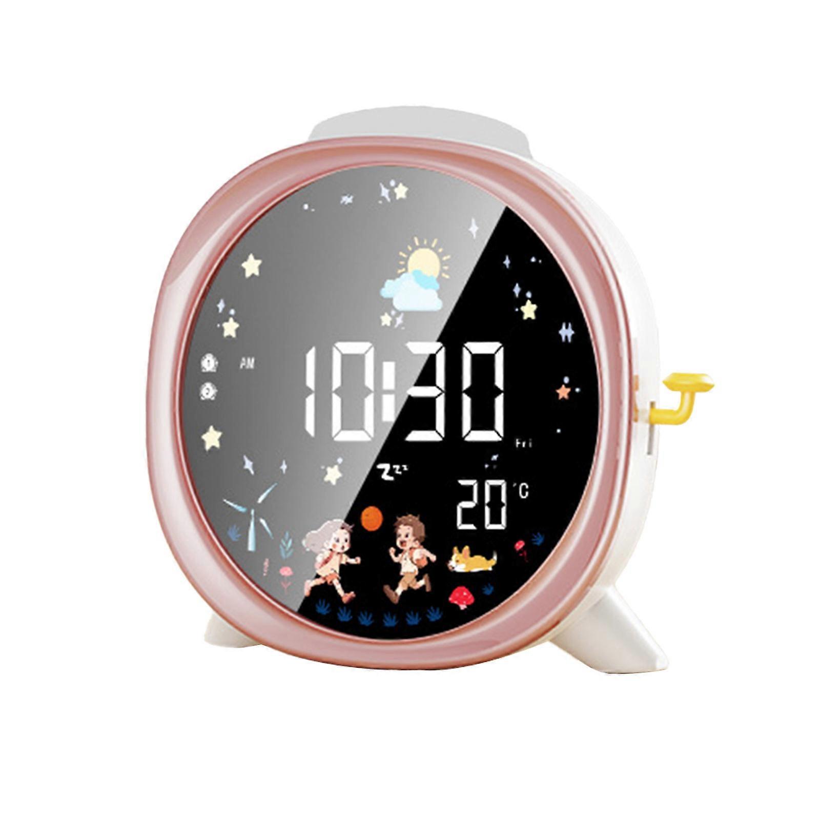 LCD Screen Intelligent Student Desktop Clock Alarm Clock Night Light Children's Small Night Light Electronic Alarm Clock pp617