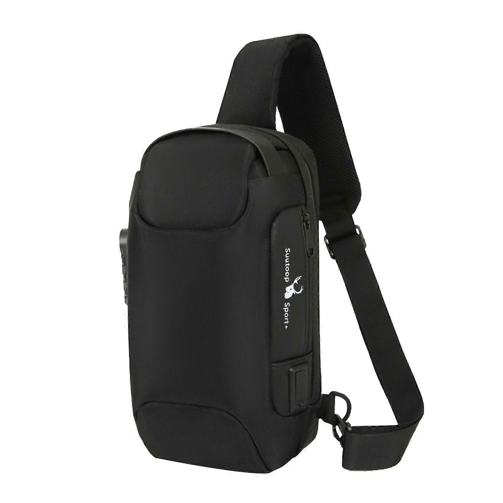 Large Capacity Men's Multifunction Backpack Shoulder Bag Antitheft Chest Bag Breathable mesh