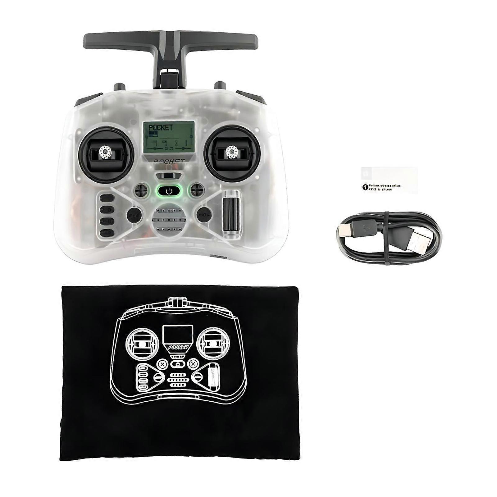 POCKET Remote Control Hall Remote Rod ELRS/CC2500 Protocol for Traversing Aircraft Model Transparent white