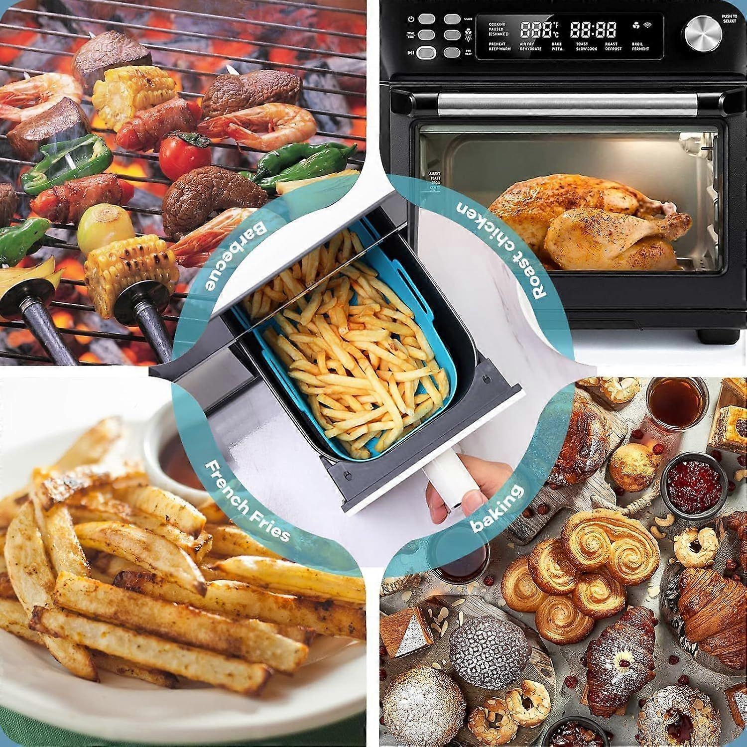 Air Fryer Silicone Air Fryer Liner, Reusable, Blue